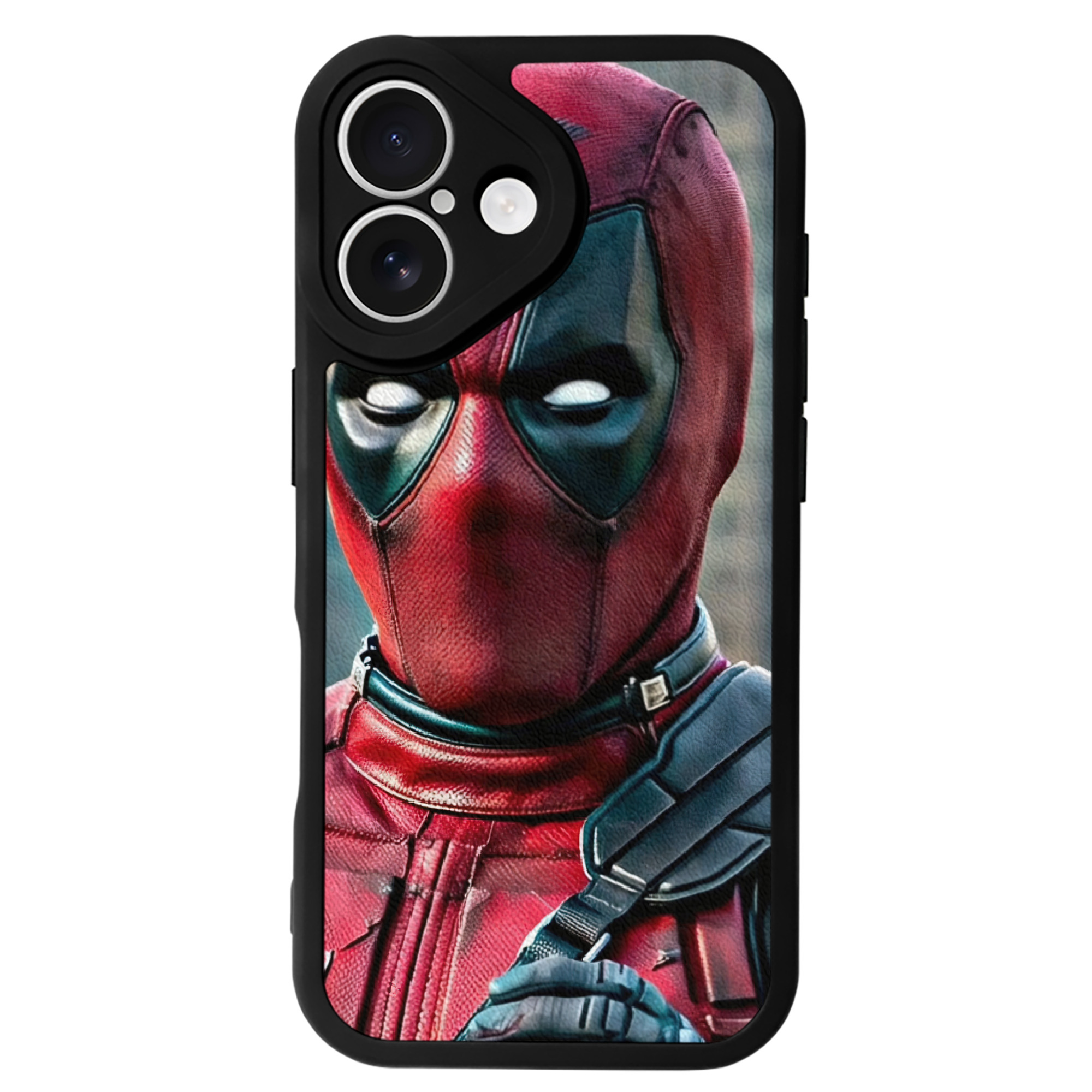 （画像用） Deadpool デッドプール 【iPhone 16シリーズ対応】シリコンスマホケース（レザー調） 材質：シリコン